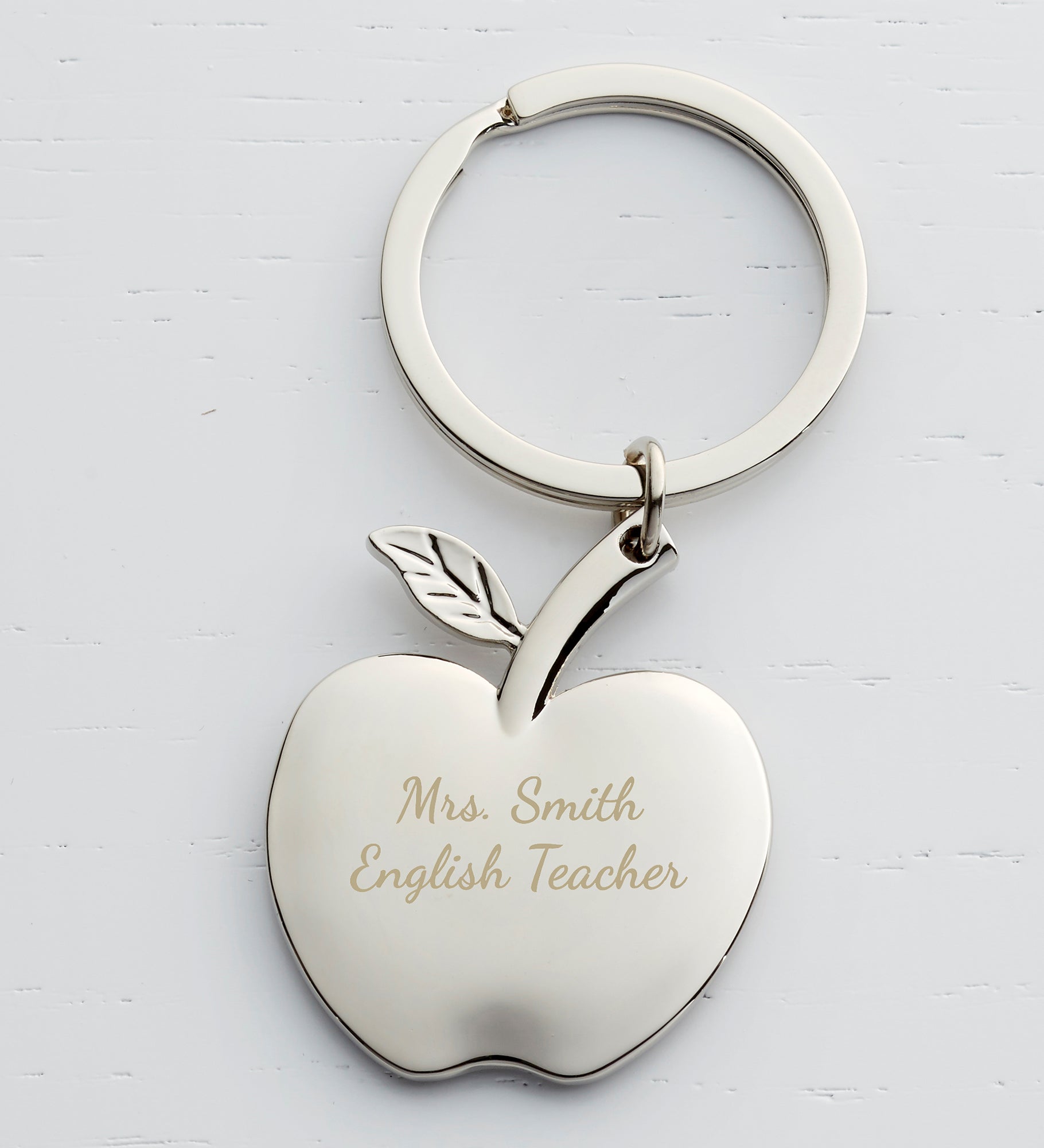 Teacher Personalized Apple Keychain